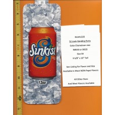 Large Coke Size Chameleon Soda Flavor Strip Sunkist Orange 12oz CAN